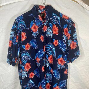 Men's Ashiyana Hawaiian Shirt Blue & Red - XL